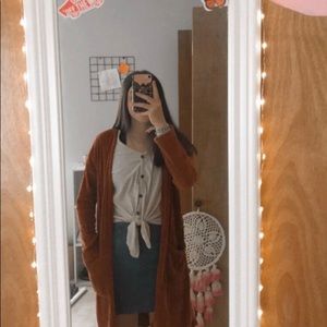 burnt orange american eagle cartigan